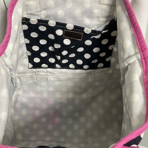 J. Crew Black Polkadot Canvas Tote - Picture 3 of 6